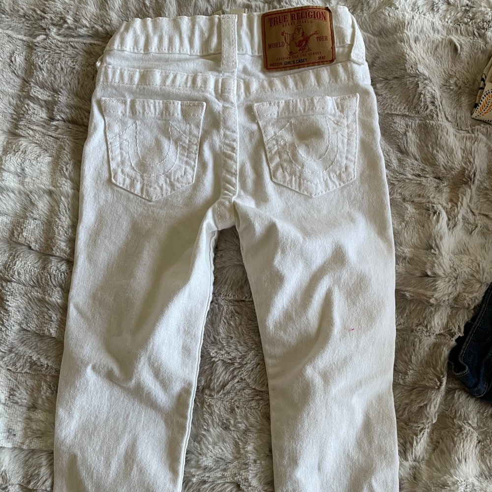 True Religion Girls white denim jeans